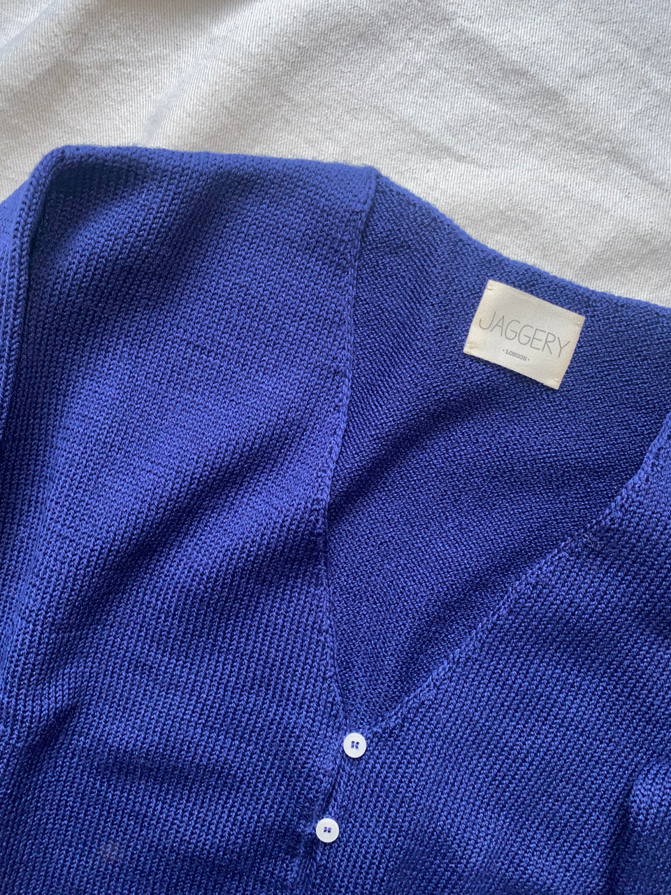 Luca cardigan / highland wool / indigo / 8-12uk / sample