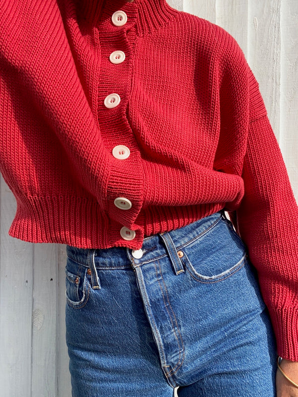 CARMEN cardigan / organic cotton / sweet paprika