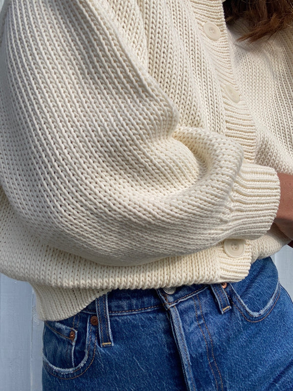 CARMEN cardigan / organic cotton / milk