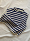 TINO vest / organic cotton / milk & midnight stripes / sample / 8-12uk