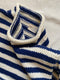 TINO vest / organic cotton / milk & midnight stripes / sample / 8-12uk