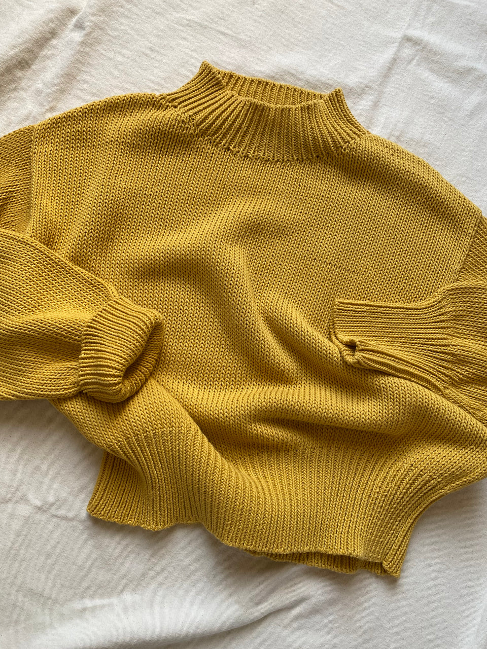 PARSLEY jumper / organic cotton / golden honey / sample / 8-12uk