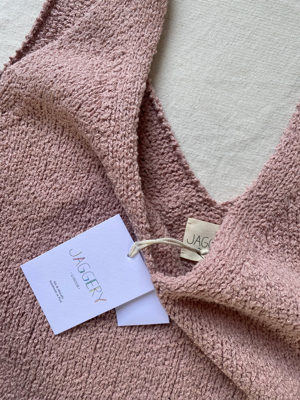 SOLITO vest / organic cotton boucle / rosado / samples