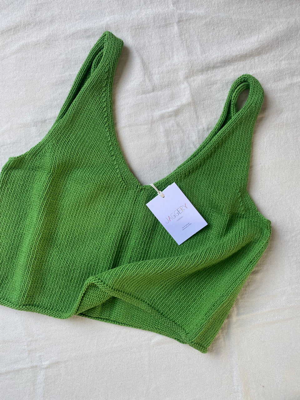 SOLITO vest / organic cotton / cilantro / samples