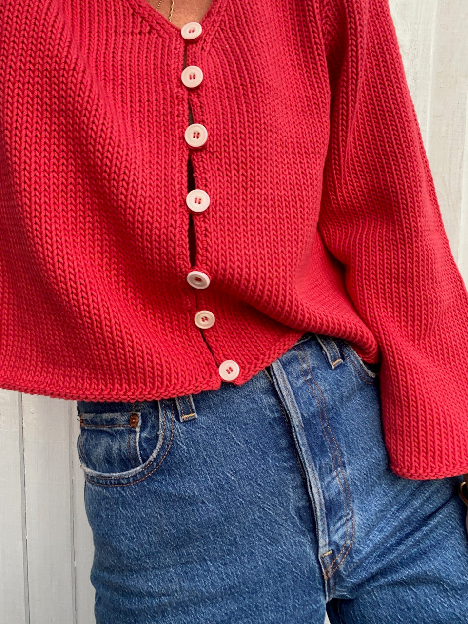 PAOLA cardigan / organic cotton / sweet paprika