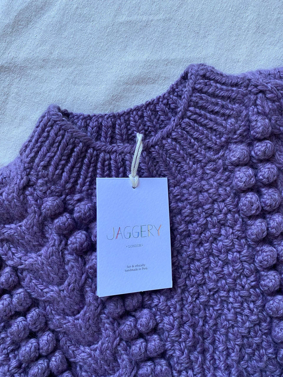 MINI EWA chunky jumper / highland wool / jacaranda / samples