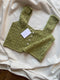 LINA vest cardigan / organic cotton / pistachio