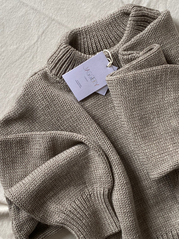 ROSINA mini jumper / highland wool / rock salt / samples