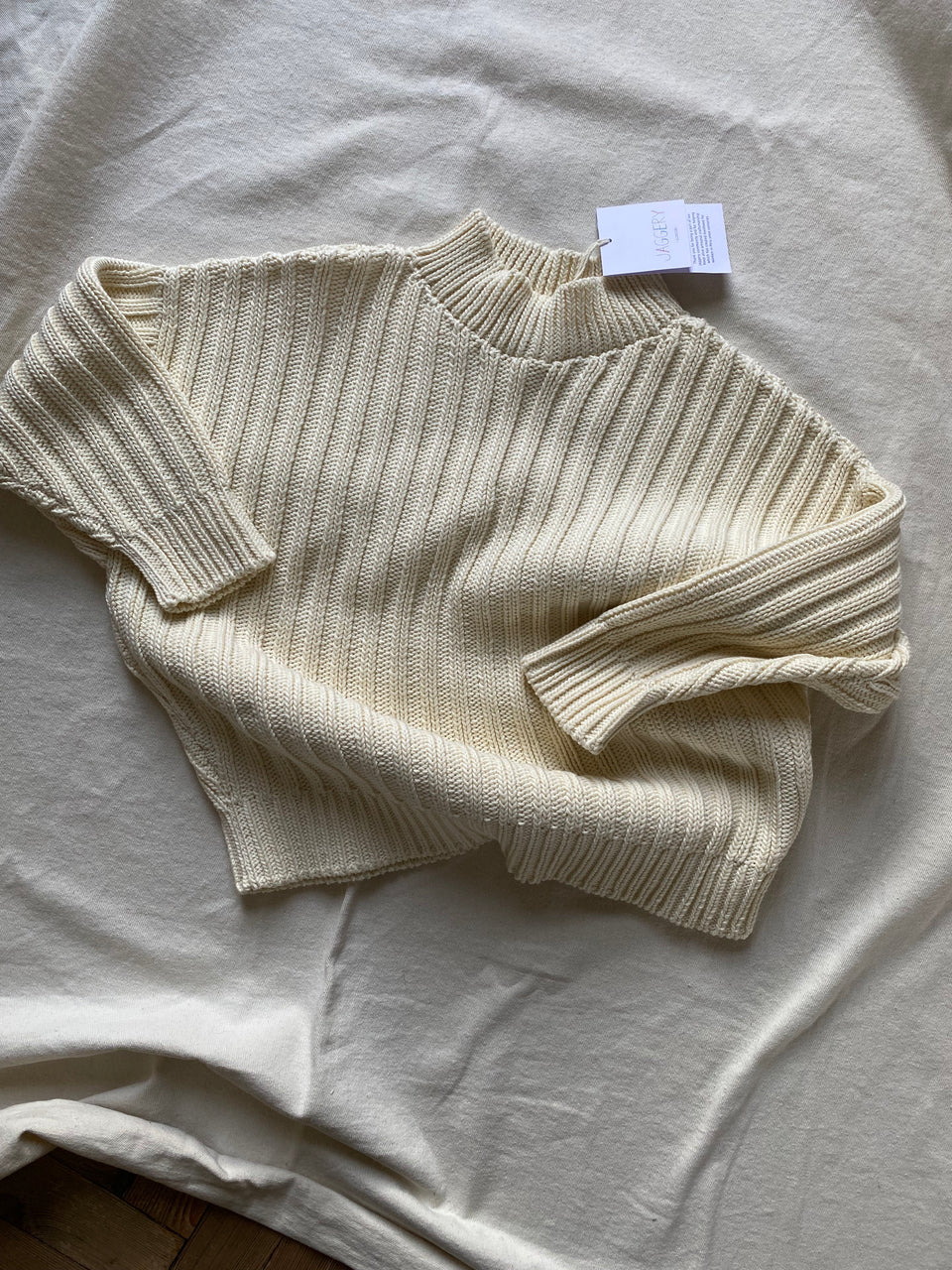 RIO ribbed jumper / organic cotton / milk / sample / 2 sizes available