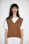 CHICO vest / organic cotton / carob