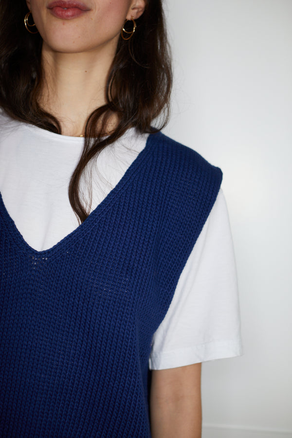 CHICO vest / organic cotton / midnight