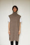 ZELDA turtleneck vest dress / highland wool / smoked amber