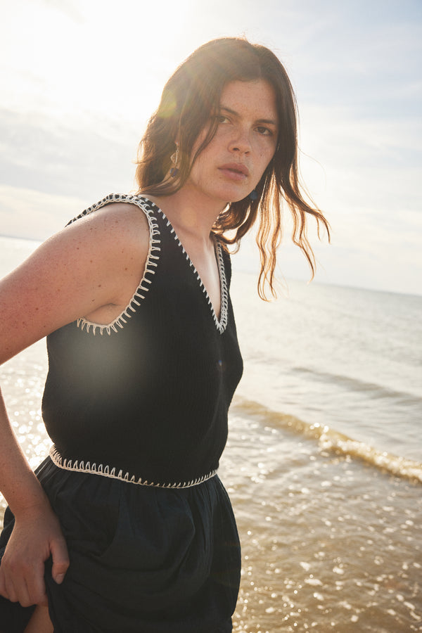 SOLITO ADORNADO / organic cotton / black & white