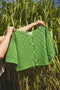 LINA BOLERO mini cardigan / organic cotton / cilantro