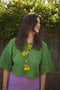 LINA BOLERO mini cardigan / organic cotton / cilantro