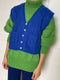 TIO vest cardigan / highland wool / azul