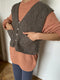 TIO vest cardigan / highland wool / smoked amber