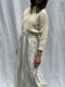 PALOMA ruffle trousers / indian cotton / pastel blue stripe / sample