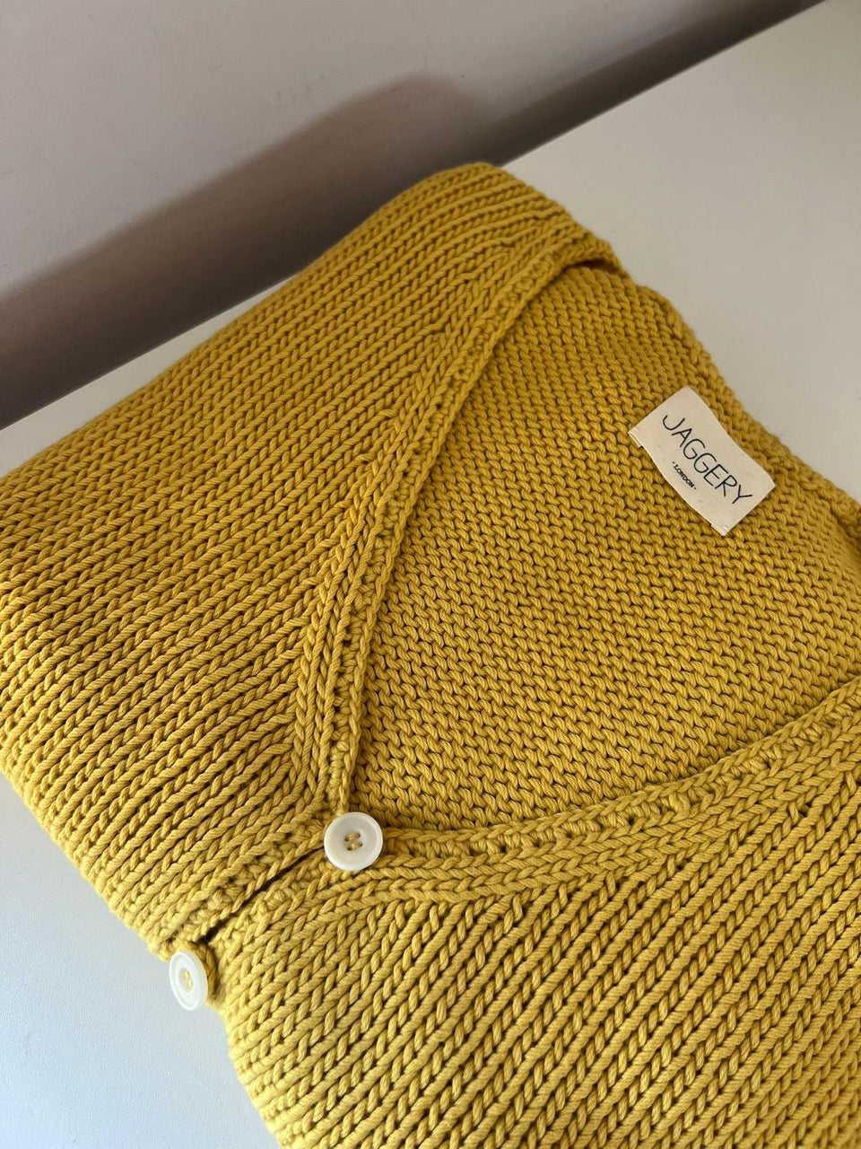 PAOLA cardigan / organic cotton / golden honey