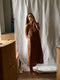 LELLA dress / indian linen / cinnamon