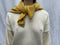 EULALIA fine knit scarf / organic cotton / golden honey & pistachio