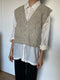 TIO vest cardigan / highland wool / wild oat