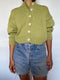CARMEN cardigan / organic cotton / pistachio