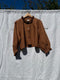ZULEMA MINI v-neck ruffle blouse / indian linen / cinnamon