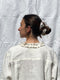ZULEMA MINI v-neck ruffle blouse / indian linen / milk