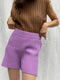 RIO RIBBED shorts / organic cotton / summer lilac