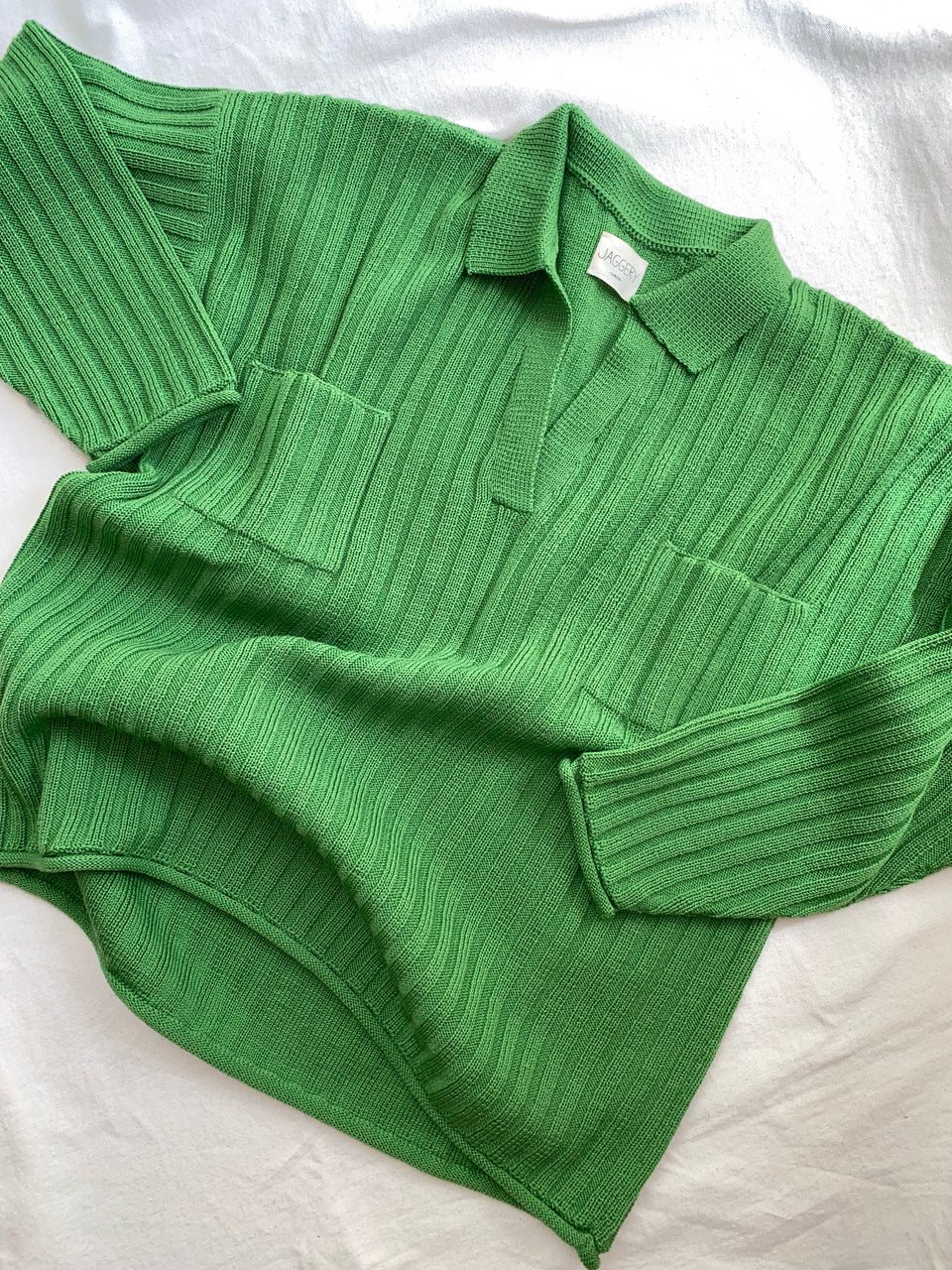 SINCERO ribbed jumper / highland wool / lemongrass / samples