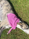 EULALIA fine knit scarf / organic cotton / dragonfruit