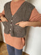 TIO vest cardigan / highland wool / smoked amber