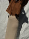 ZULEMA MINI v-neck ruffle blouse / indian linen / cinnamon
