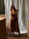 LELLA dress / indian linen / cinnamon