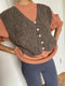 TIO vest cardigan / highland wool / smoked amber