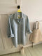 SANTIAGO big shirt / organic indian cotton / rayas azules