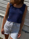 CANDELA lace vest / organic cotton / mirtillo