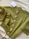 CARMEN cardigan / organic cotton / pistachio