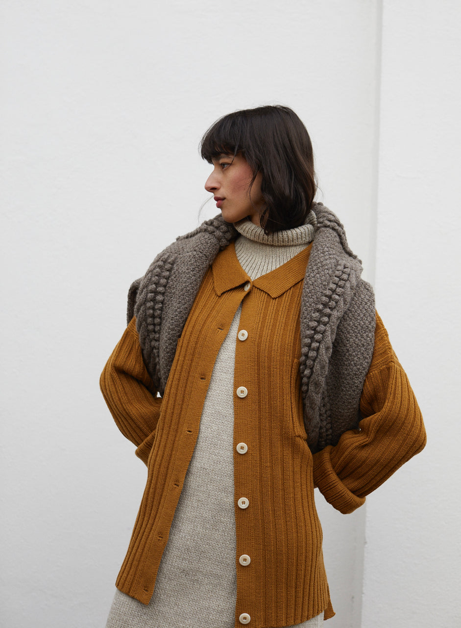 NENNA shirt / highland wool / dulce de leche