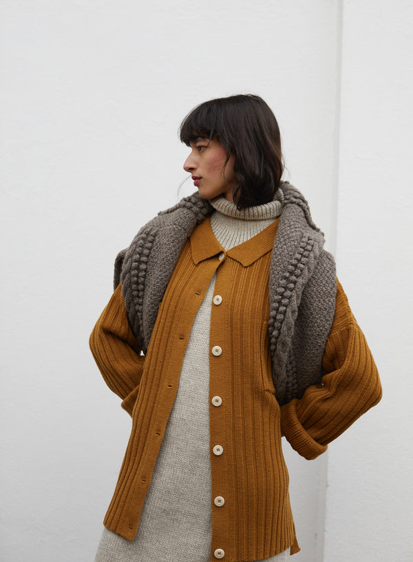 NENNA shirt / highland wool / dulce de leche