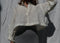 ZULEMA MINI v-neck ruffle blouse / indian linen / milk