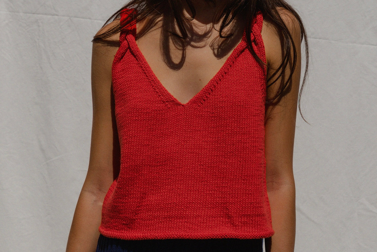 SOLITO TRENZA / organic cotton / mojo rojo