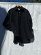 SANTIAGO big shirt / indian linen / black