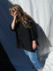 SANTIAGO big shirt / indian linen / black