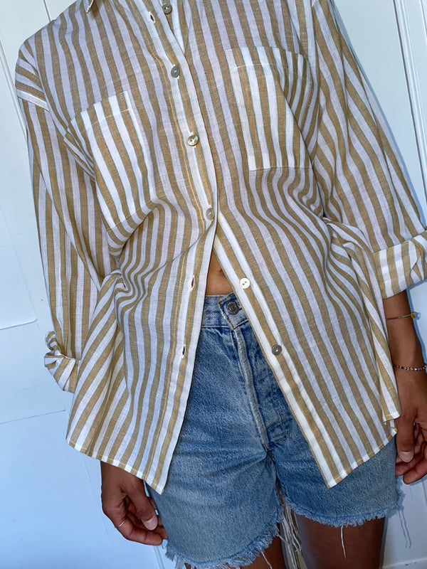 SANTIAGO big shirt / organic indian cotton / carrot cake
