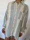SANTIAGO big shirt / organic indian cotton / july skies
