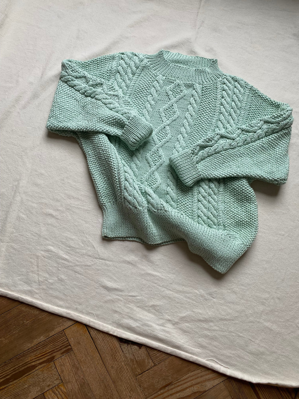 SWEETGRASS jumper / indian cotton / mint ice / sample / 2 sizes available