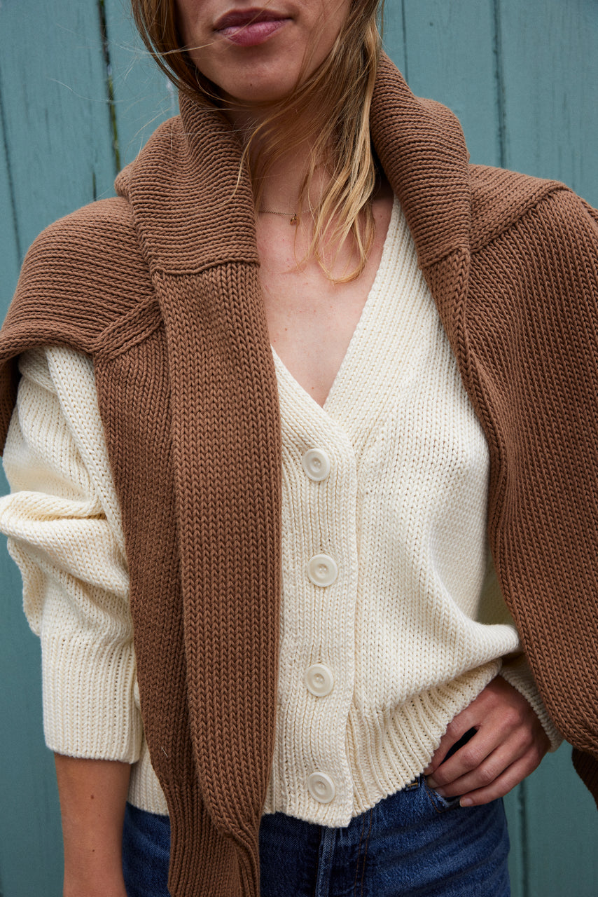 VALERIA cardigan / organic cotton / milk