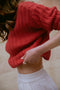 RIO ribbed jumper / organic cotton / sweet paprika